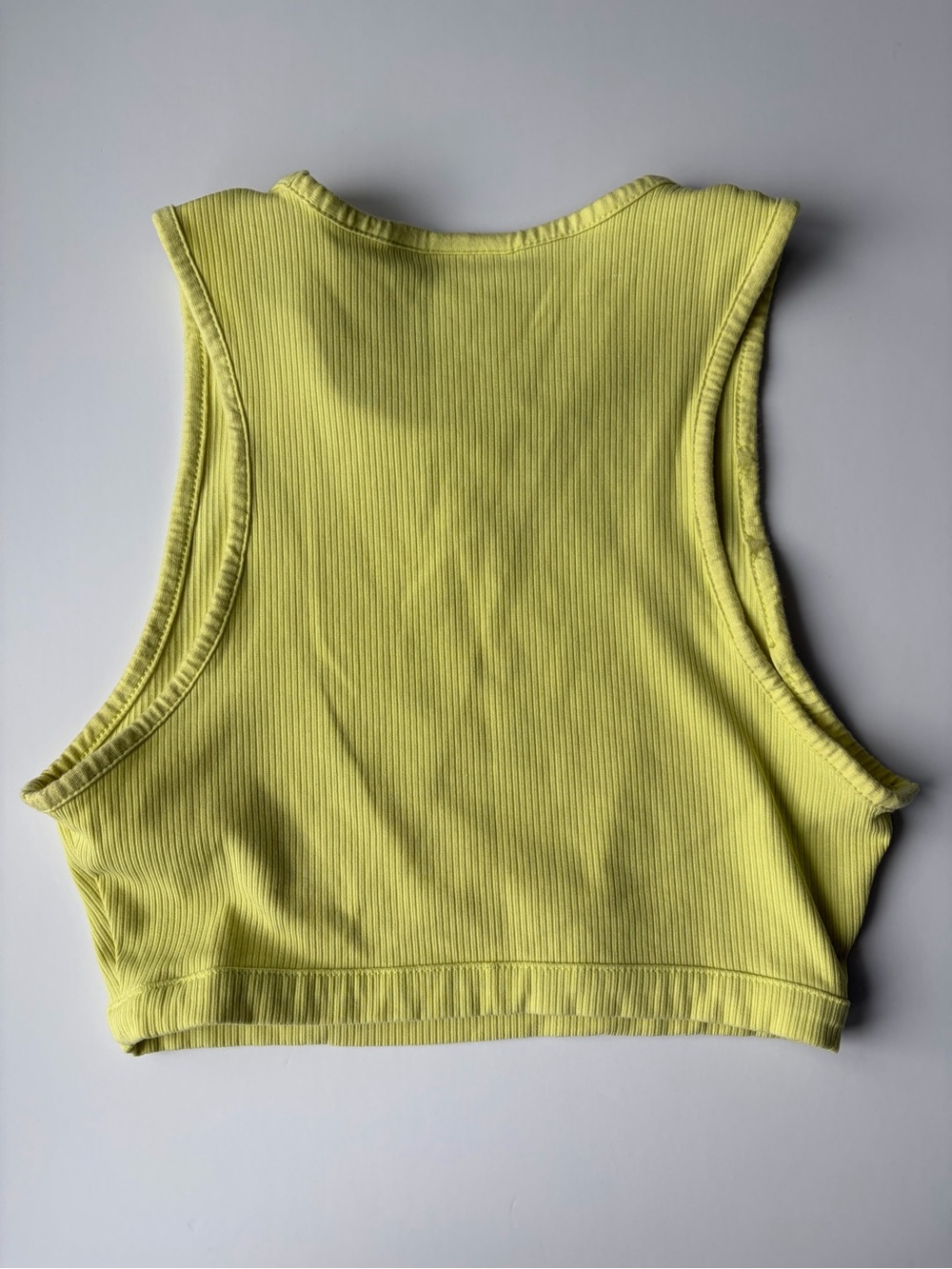 adidas Yellow Ribbed Tank - Picture 2 of 4